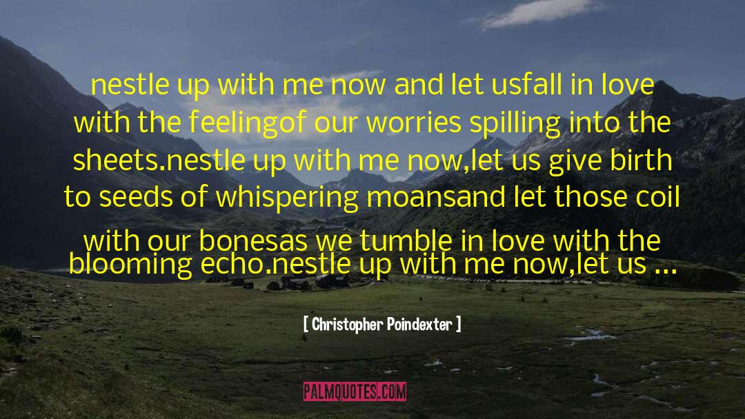 Christopher Poindexter Quotes: nestle up with me now