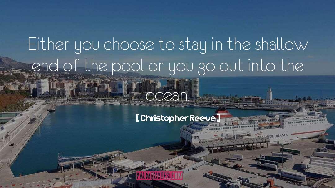 Christopher Reeve Quotes: Either you choose to stay