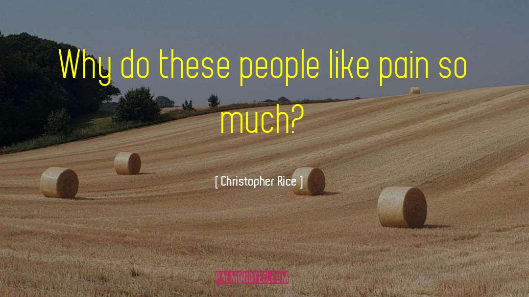 Christopher Rice Quotes: Why do these people like