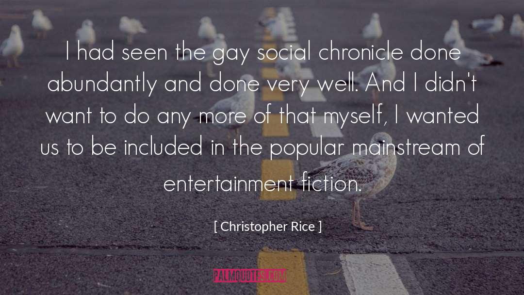 Christopher Rice Quotes: I had seen the gay