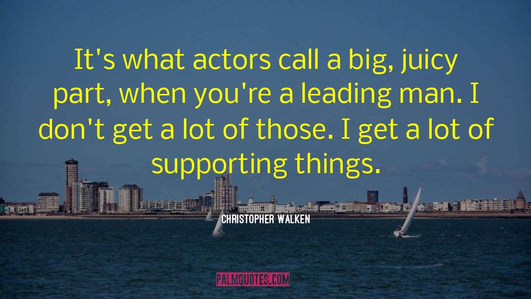 Christopher Walken Quotes: It's what actors call a