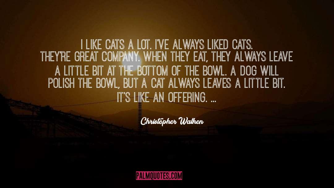 Christopher Walken Quotes: I like cats a lot.