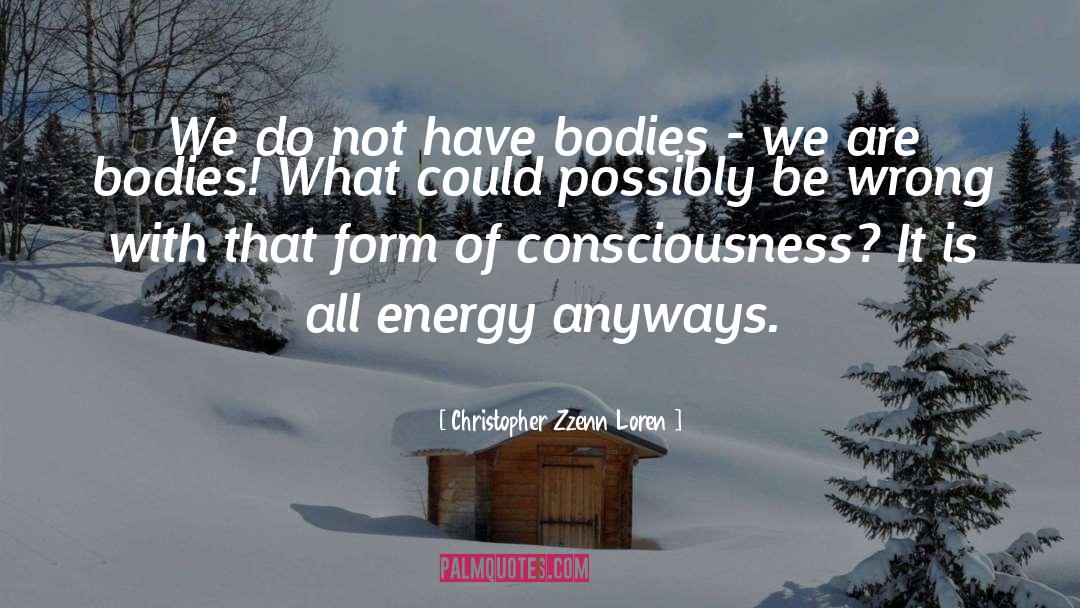 Christopher Zzenn Loren Quotes: We do not have bodies
