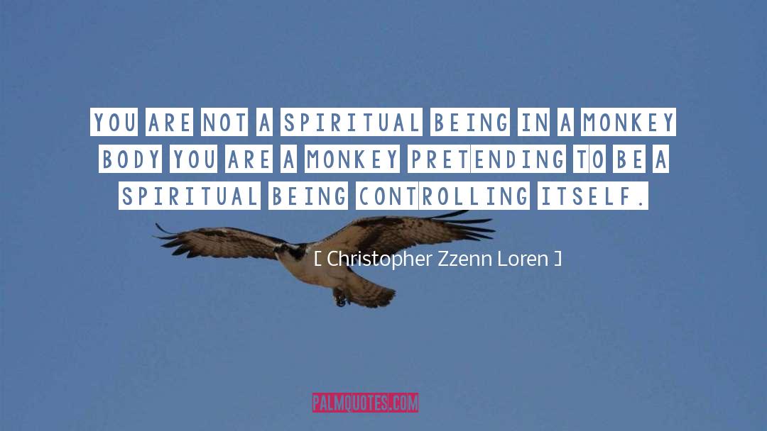 Christopher Zzenn Loren Quotes: You are not a spiritual