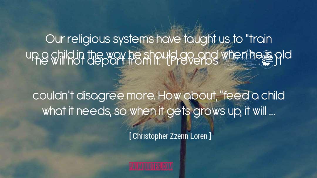 Christopher Zzenn Loren Quotes: Our religious systems have taught