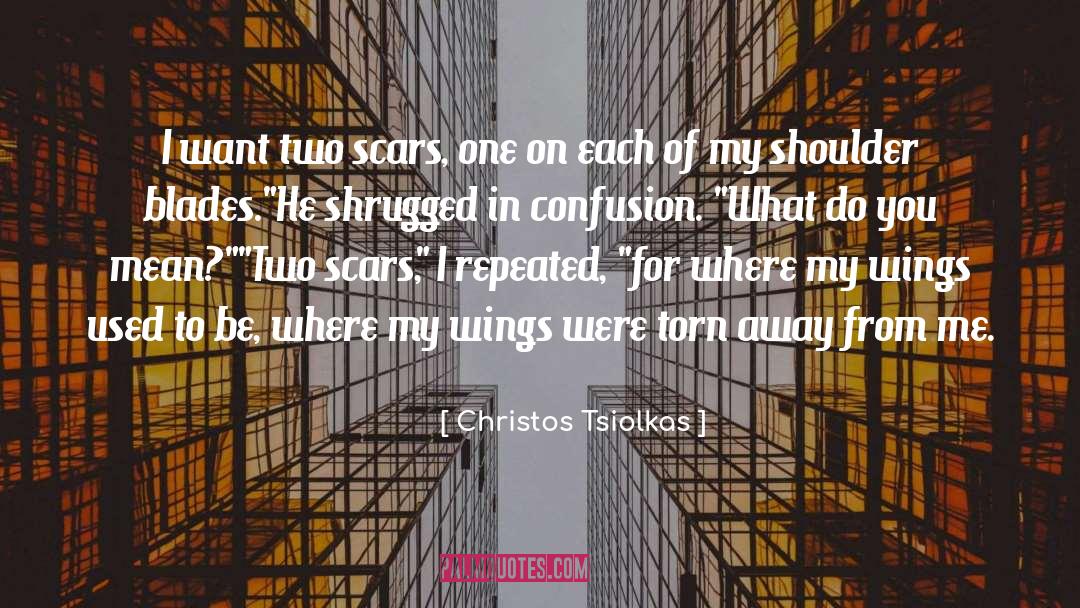 Christos Tsiolkas Quotes: I want two scars, one