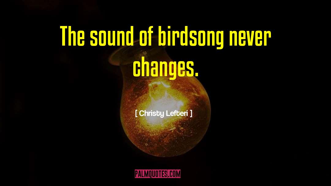 Christy Lefteri Quotes: The sound of birdsong never