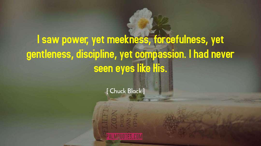 Chuck Black Quotes: I saw power, yet meekness,