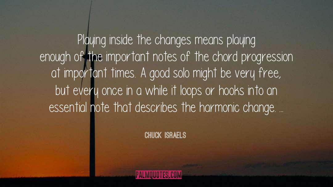 Chuck Israels Quotes: Playing inside the changes means
