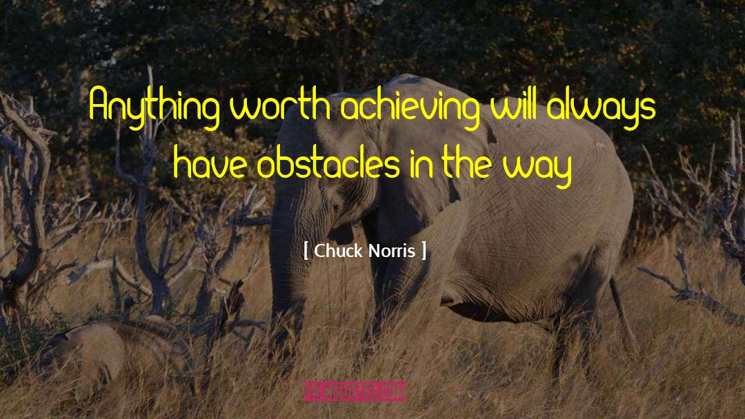 Chuck Norris Quotes: Anything worth achieving will always