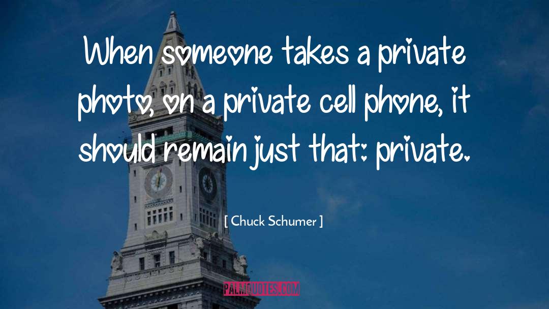 Chuck Schumer Quotes: When someone takes a private