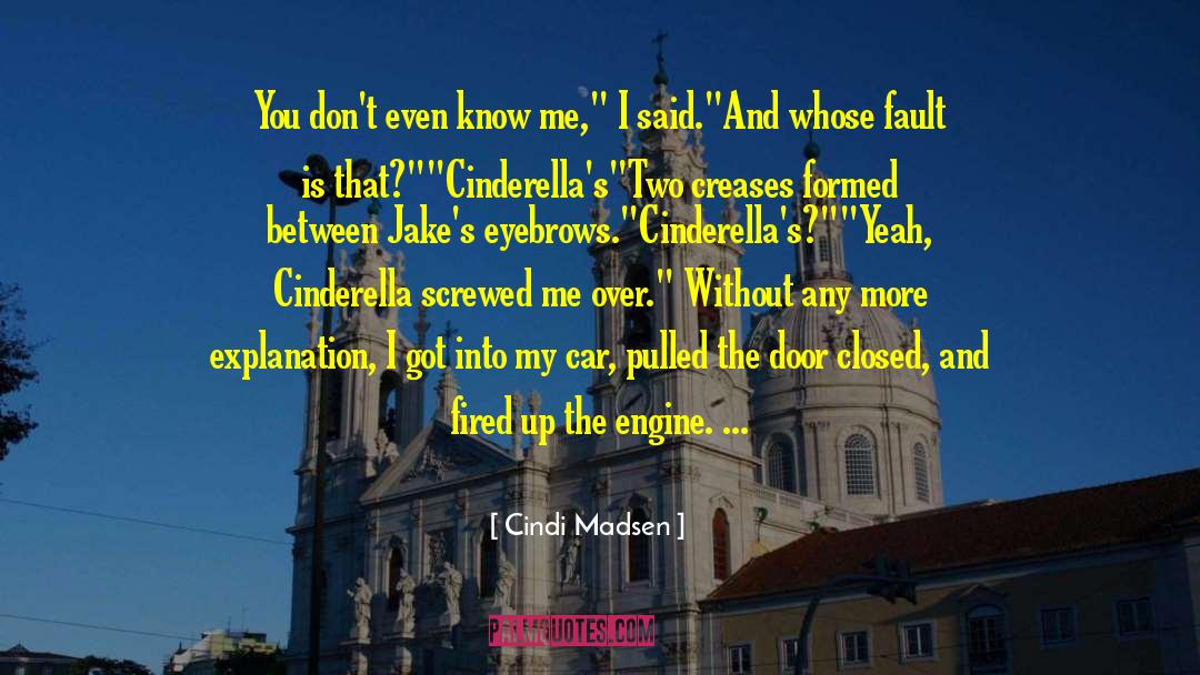Cindi Madsen Quotes: You don't even know me,