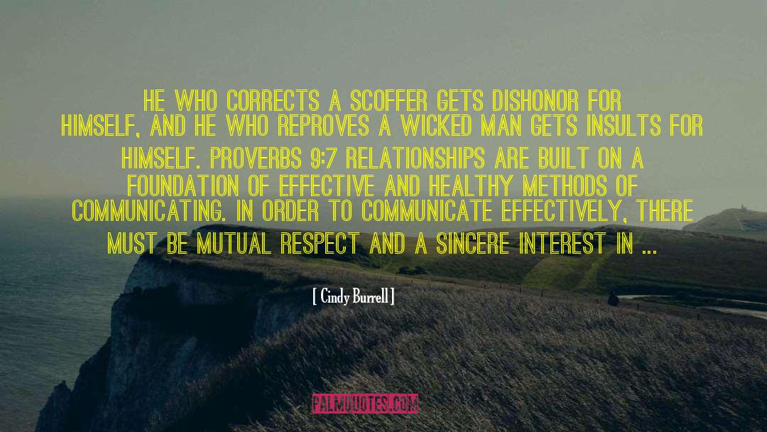Cindy Burrell Quotes: He who corrects a scoffer