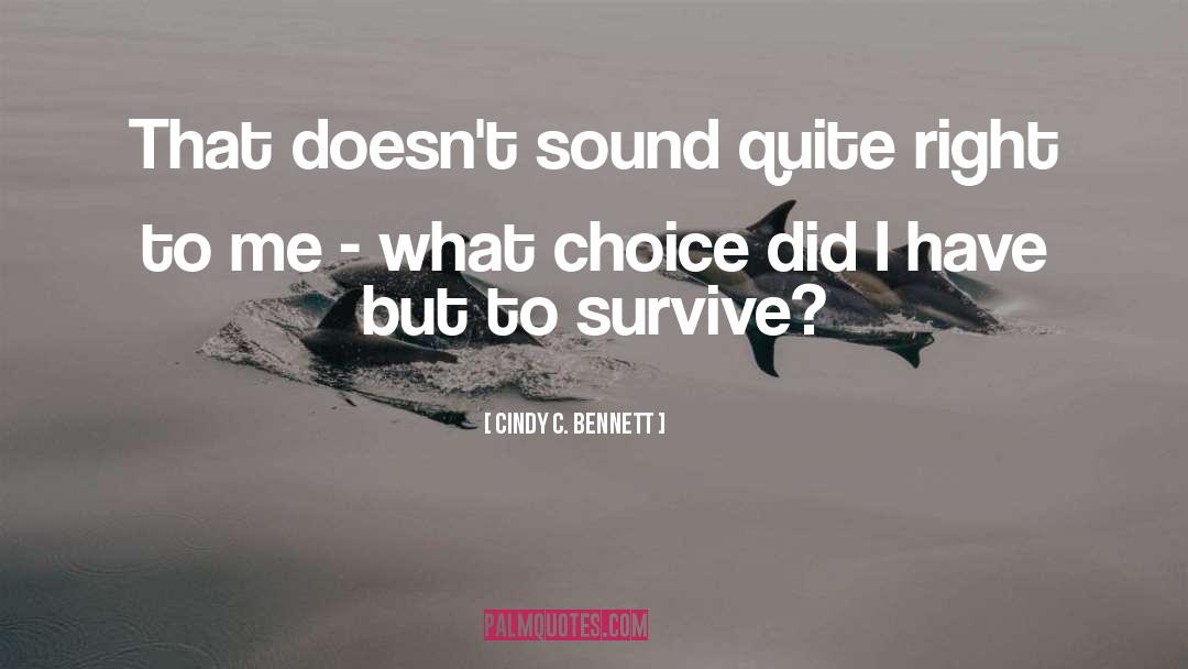 Cindy C. Bennett Quotes: That doesn't sound quite right