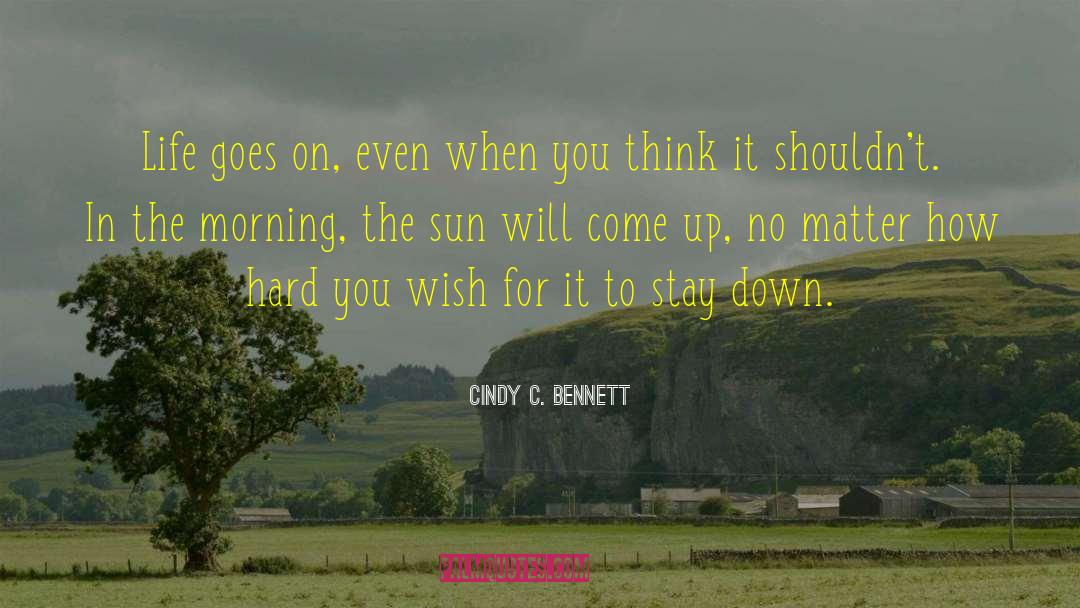 Cindy C. Bennett Quotes: Life goes on, even when