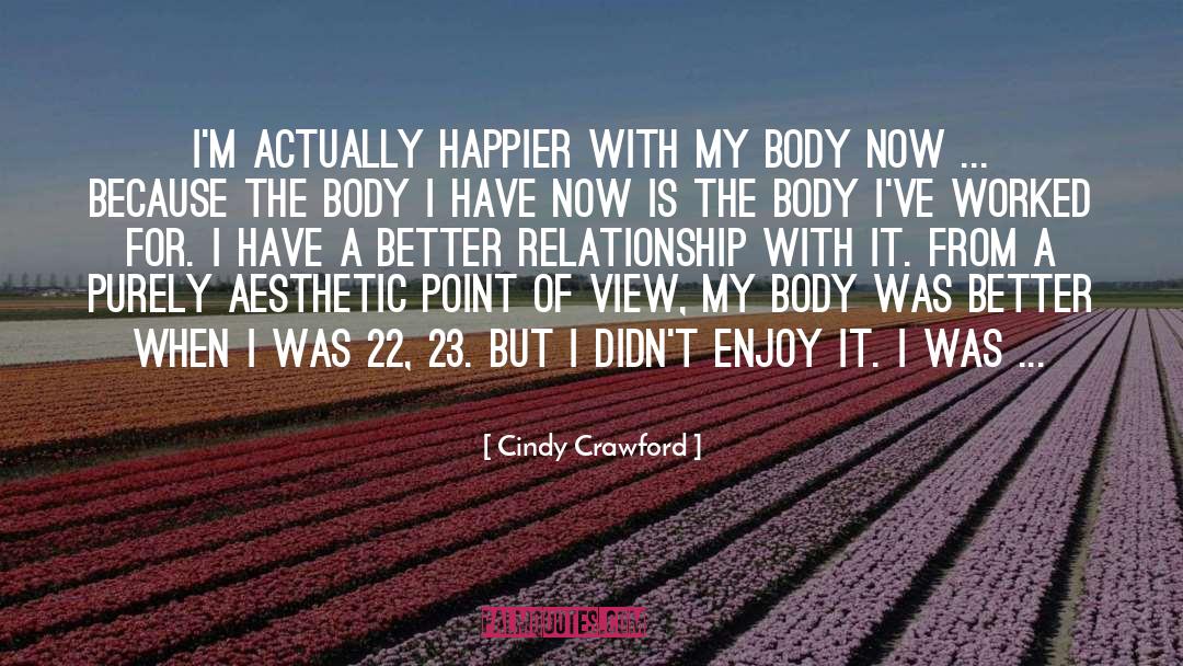 Cindy Crawford Quotes: I'm actually happier with my