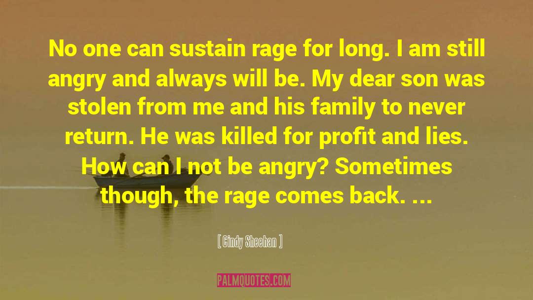 Cindy Sheehan Quotes: No one can sustain rage