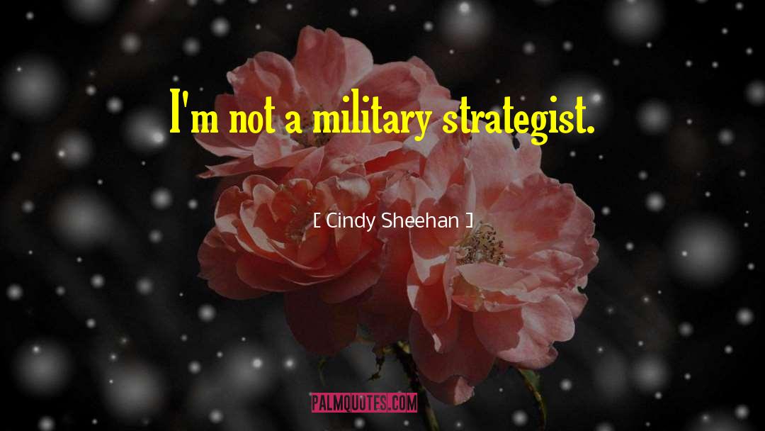 Cindy Sheehan Quotes: I'm not a military strategist.