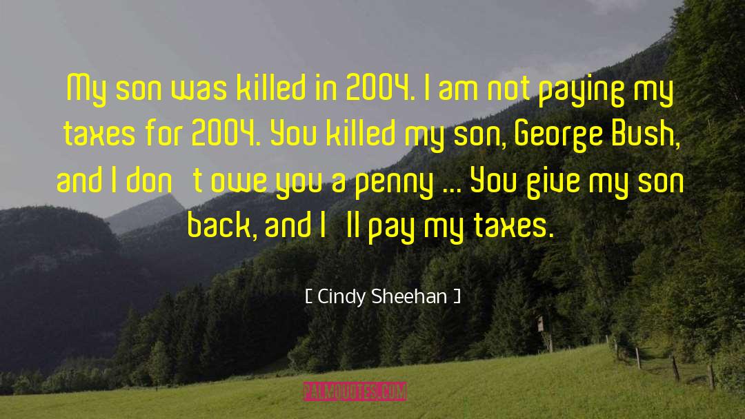 Cindy Sheehan Quotes: My son was killed in