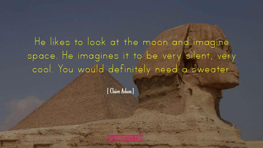 Claire Adam Quotes: He likes to look at