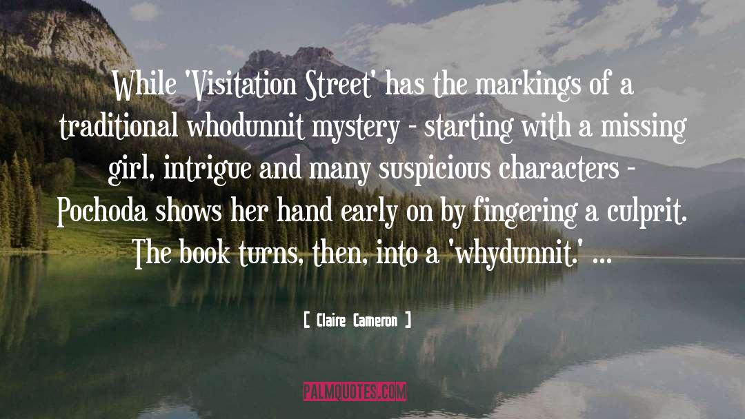 Claire Cameron Quotes: While 'Visitation Street' has the