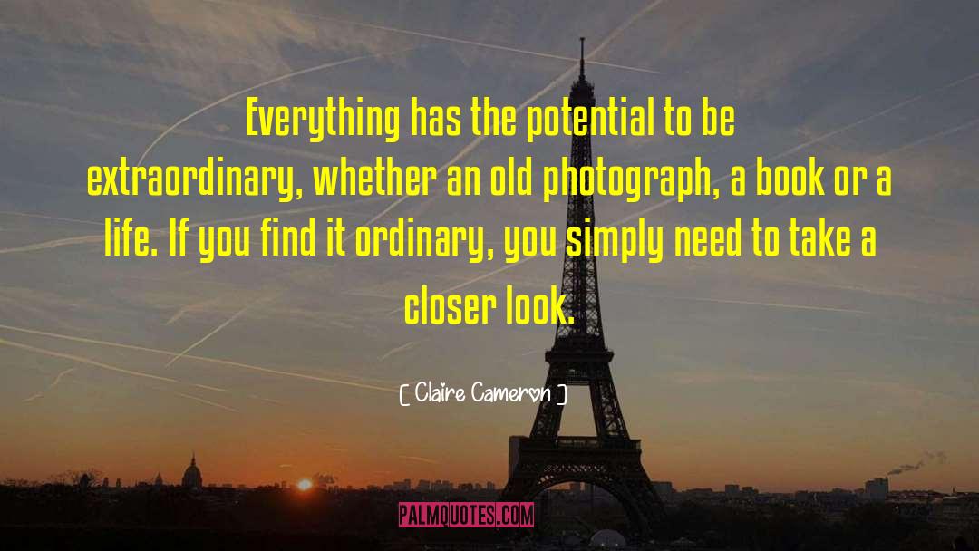 Claire Cameron Quotes: Everything has the potential to