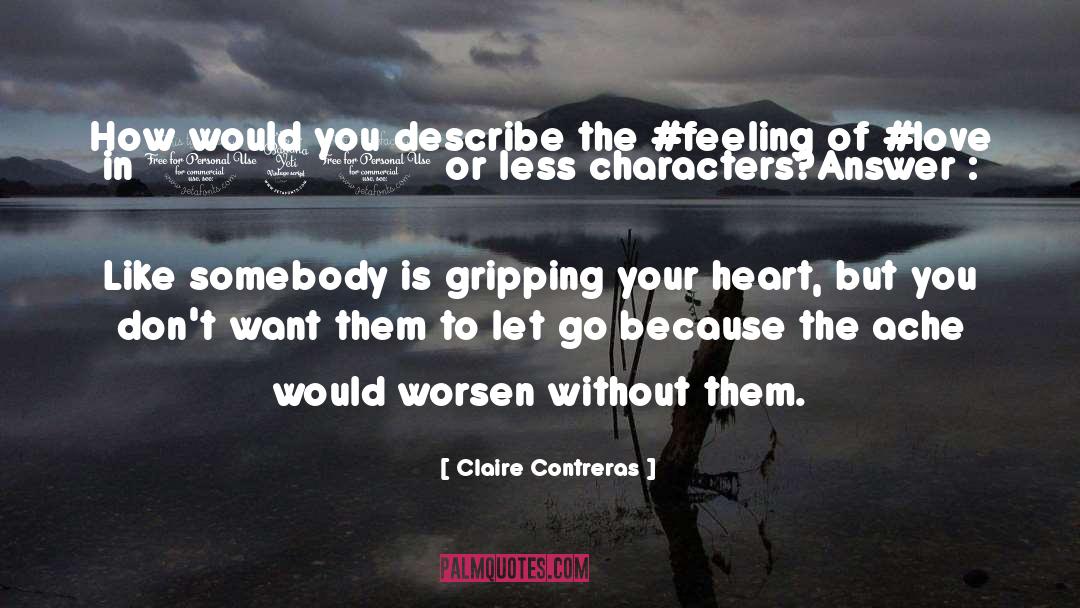 Claire Contreras Quotes: How would you describe the