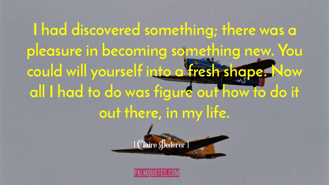 Claire Dederer Quotes: I had discovered something; there