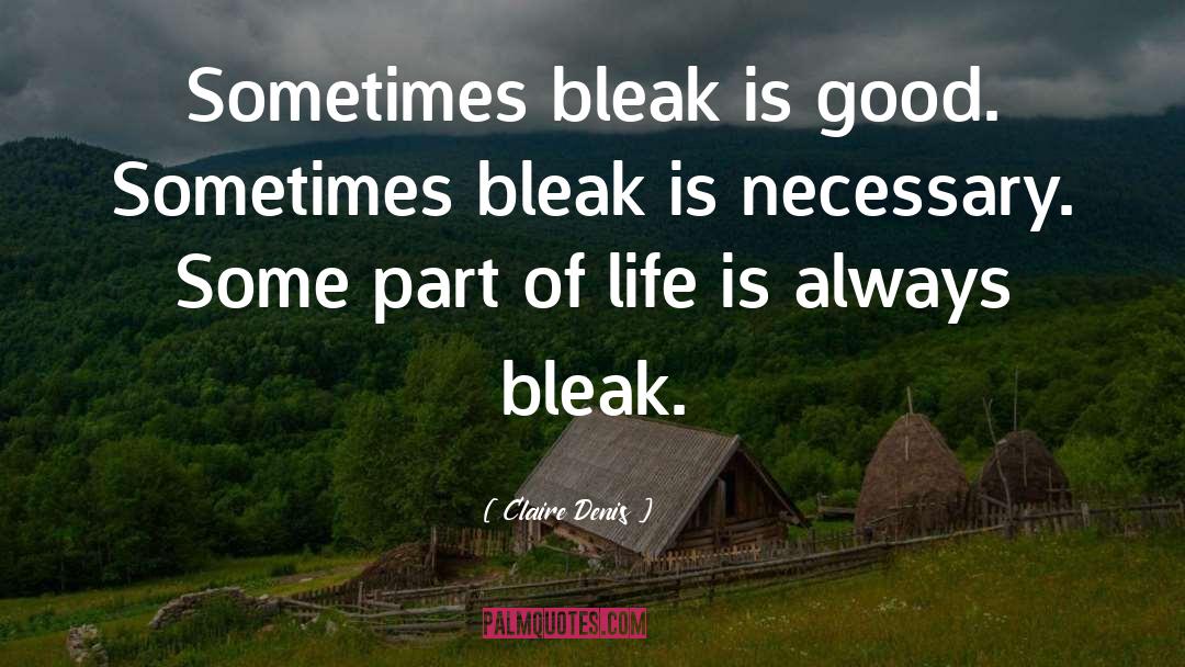 Claire Denis Quotes: Sometimes bleak is good. Sometimes