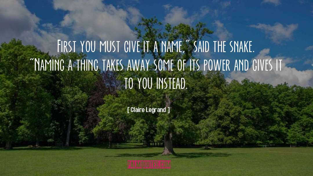 Claire Legrand Quotes: First you must give it