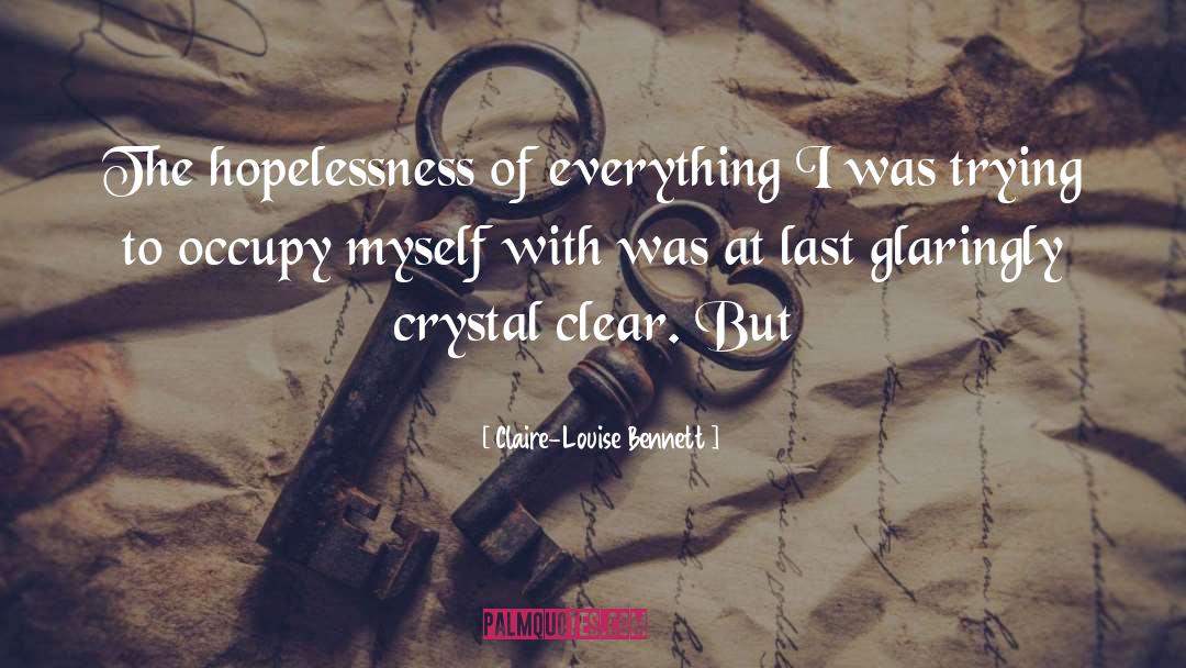 Claire-Louise Bennett Quotes: The hopelessness of everything I