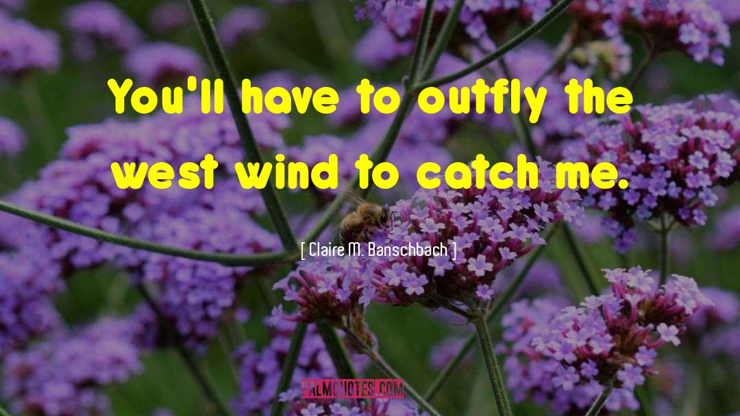 Claire M. Banschbach Quotes: You'll have to outfly the