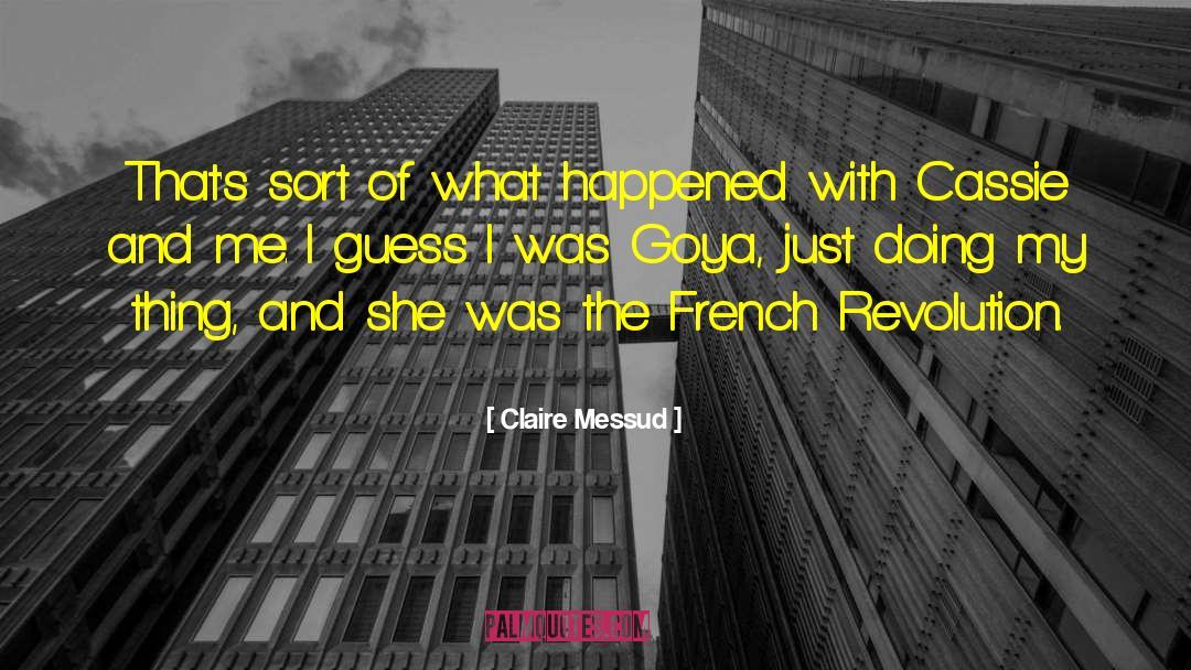 Claire Messud Quotes: That's sort of what happened