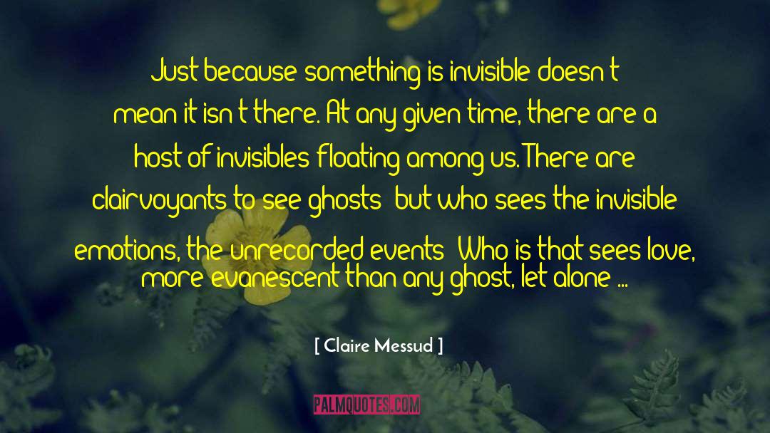 Claire Messud Quotes: Just because something is invisible