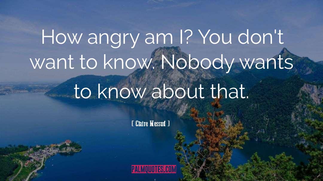 Claire Messud Quotes: How angry am I? You