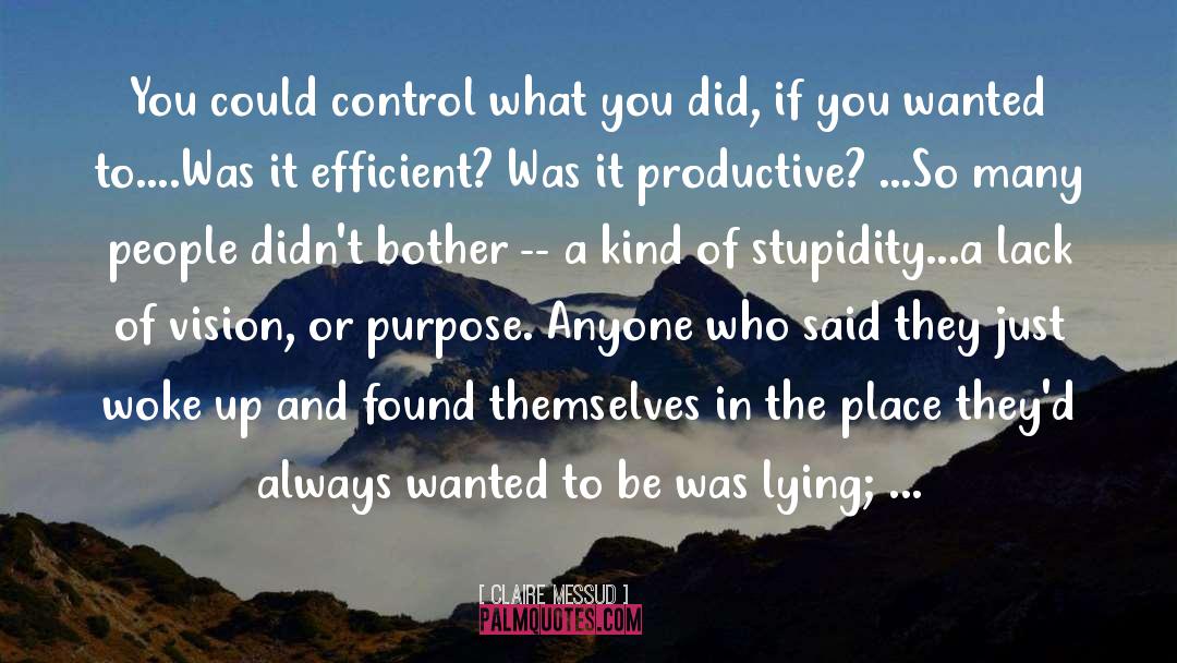 Claire Messud Quotes: You could control what you