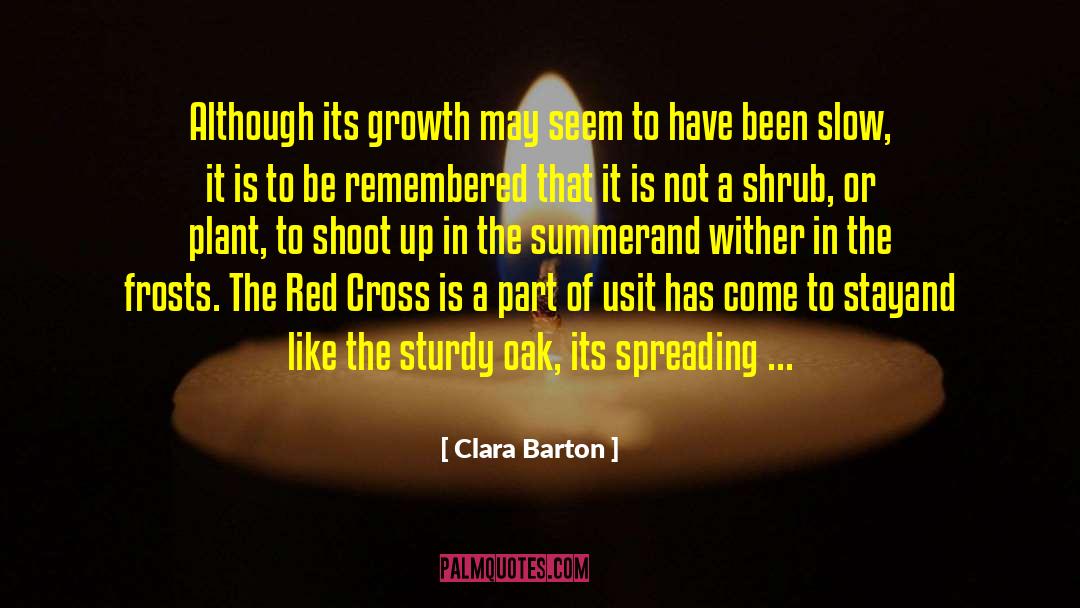 Clara Barton Quotes: Although its growth may seem