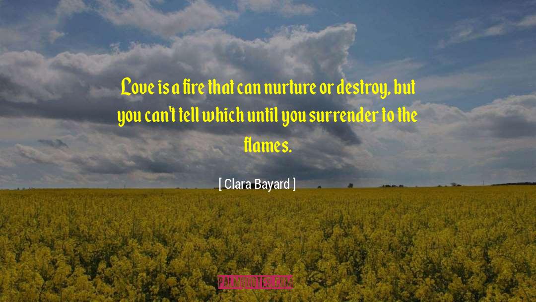 Clara Bayard Quotes: Love is a fire that