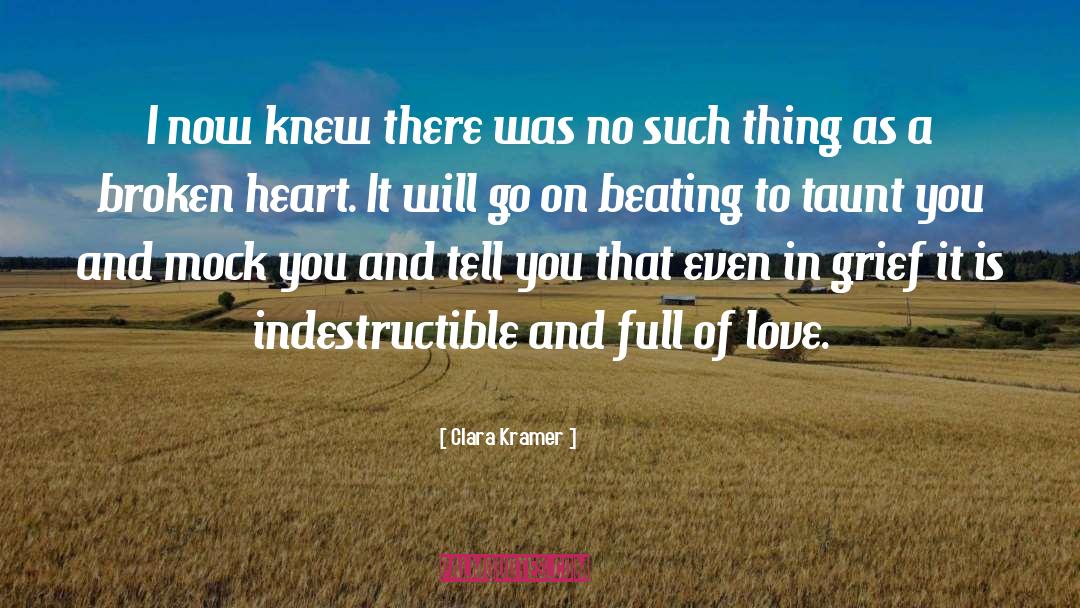 Clara Kramer Quotes: I now knew there was