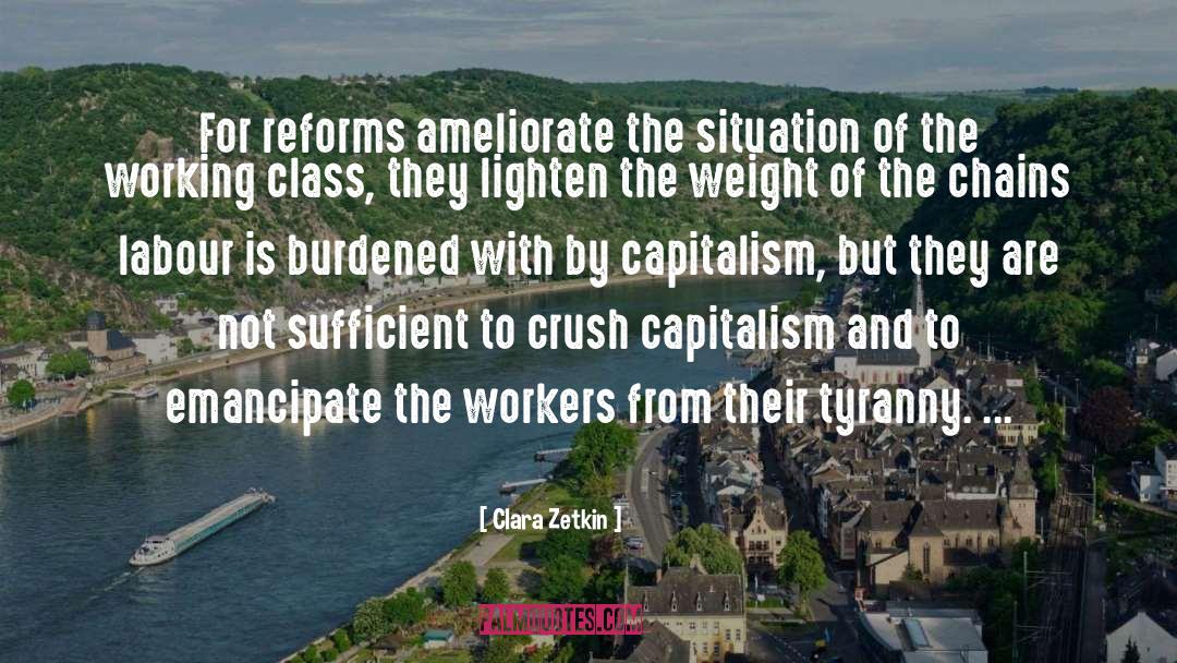 Clara Zetkin Quotes: For reforms ameliorate the situation