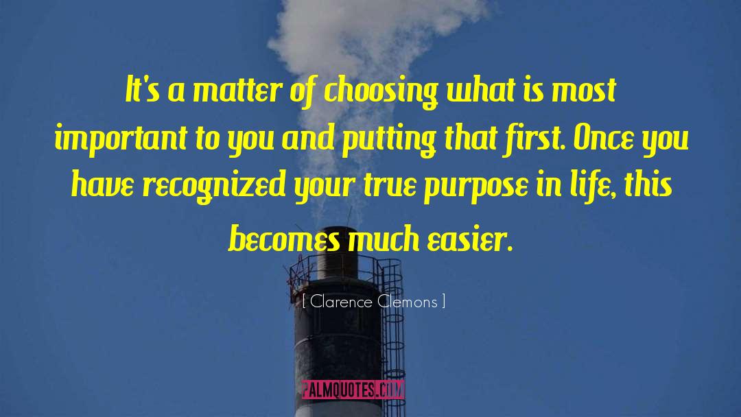 Clarence Clemons Quotes: It's a matter of choosing