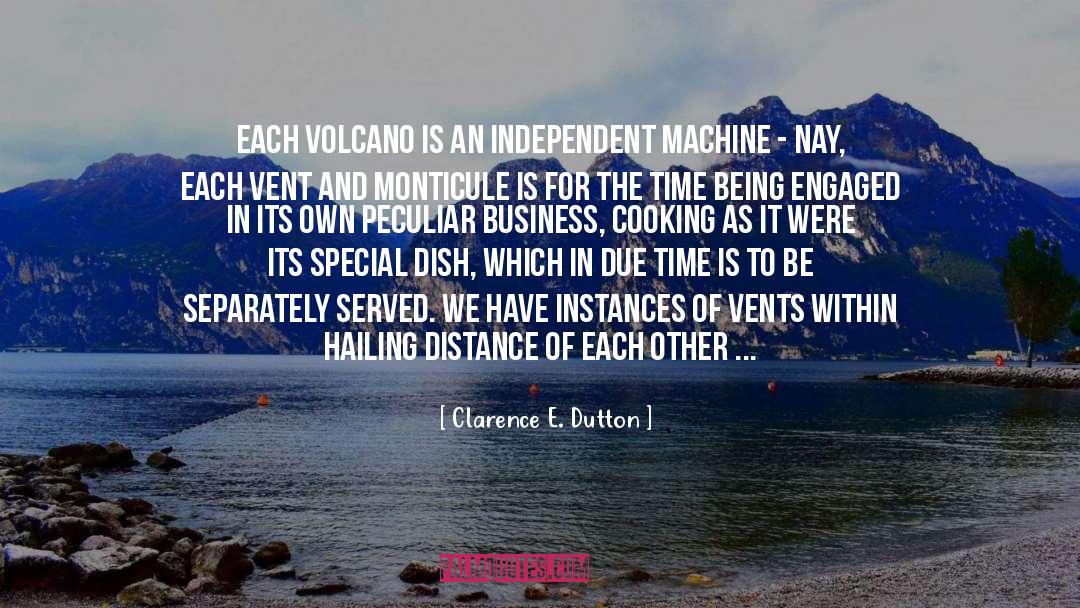 Clarence E. Dutton Quotes: Each volcano is an independent