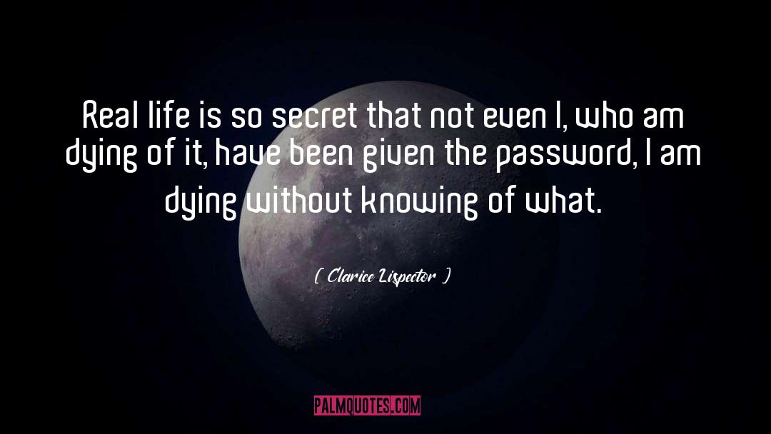 Clarice Lispector Quotes: Real life is so secret