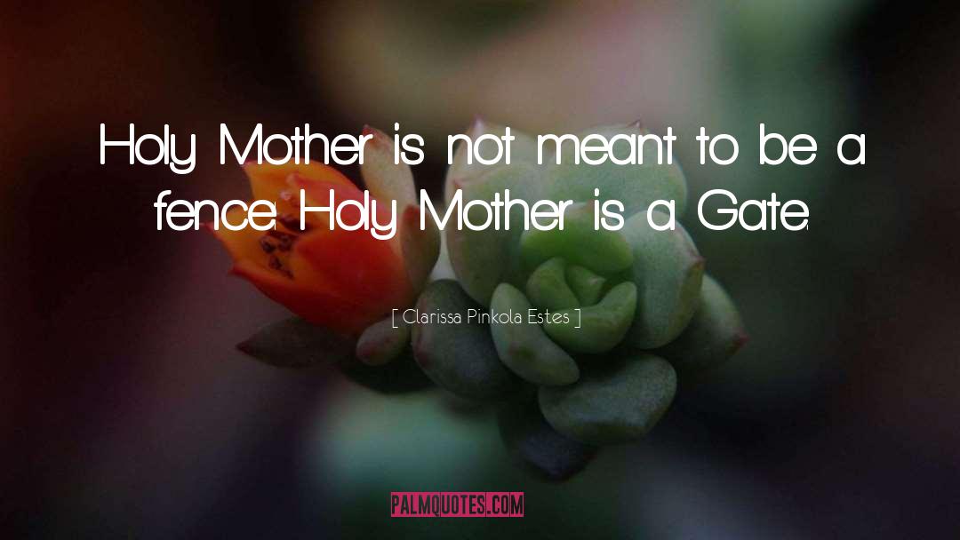 Clarissa Pinkola Estes Quotes: Holy Mother is not meant