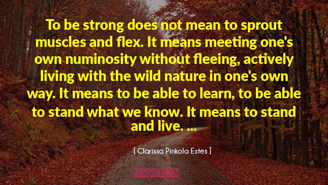 Clarissa Pinkola Estes Quotes: To be strong does not