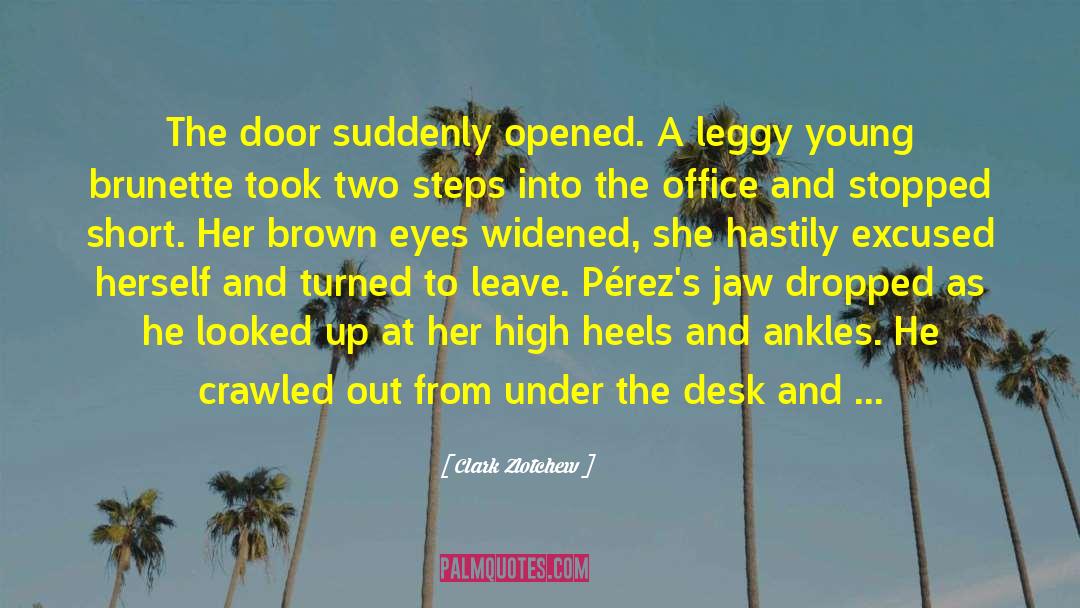 Clark Zlotchew Quotes: The door suddenly opened. A