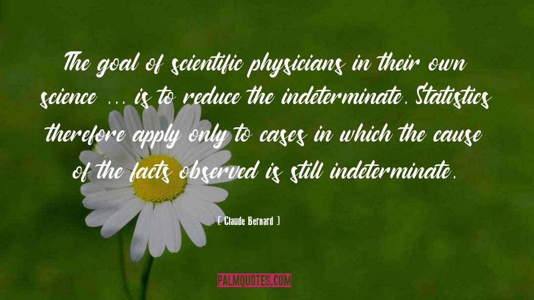 Claude Bernard Quotes: The goal of scientific physicians