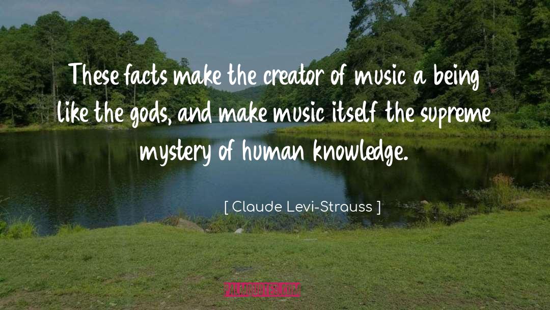 Claude Levi-Strauss Quotes: These facts make the creator