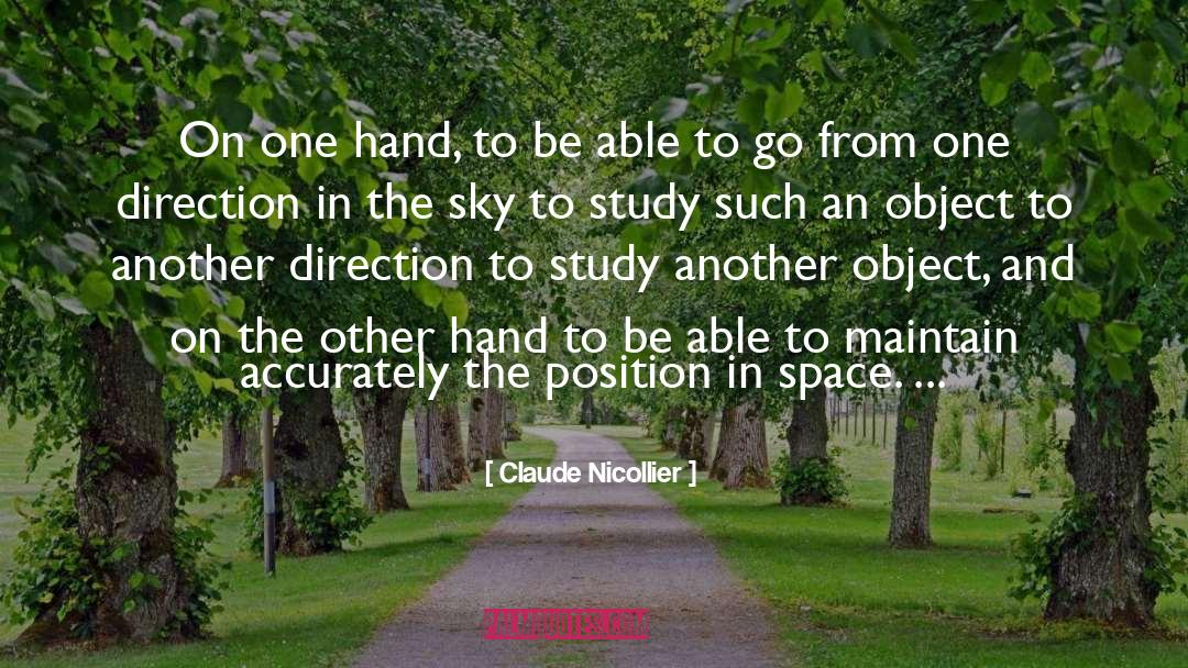 Claude Nicollier Quotes: On one hand, to be