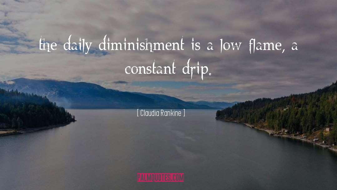 Claudia Rankine Quotes: the daily diminishment is a